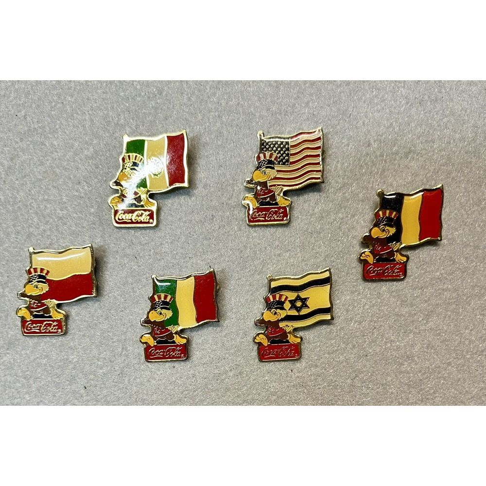 Vintage 1980 Coca Cola‎ Coke Olympics Commemorative Pins Broach